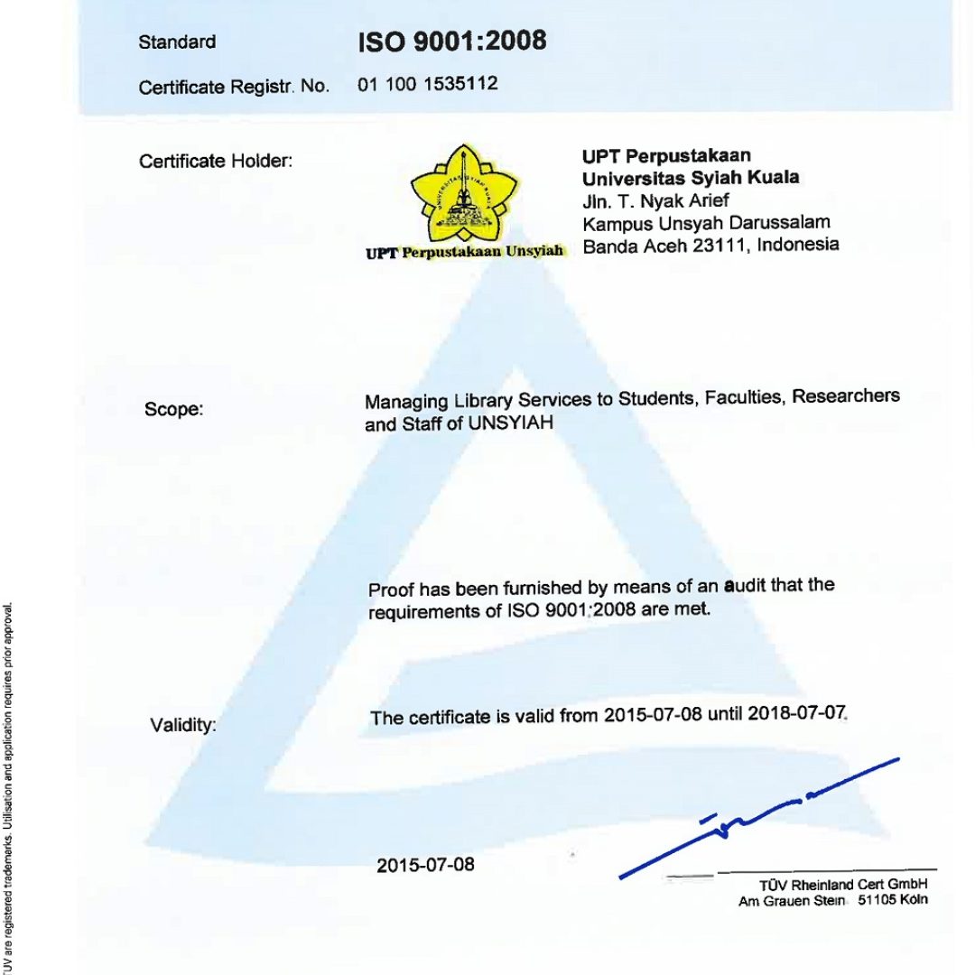 Certificate ISO 9001 2008-Quality Management System